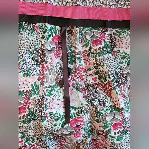 Chessa Davis Vintage 70s Peasant Maxi Skirt Set S/M In Pink/Brown - Picture 9 of 13